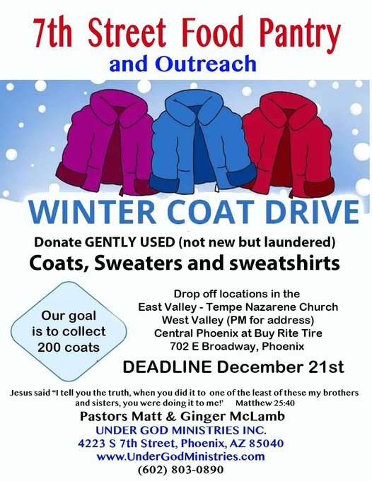 Winter coat drive campaign flyer