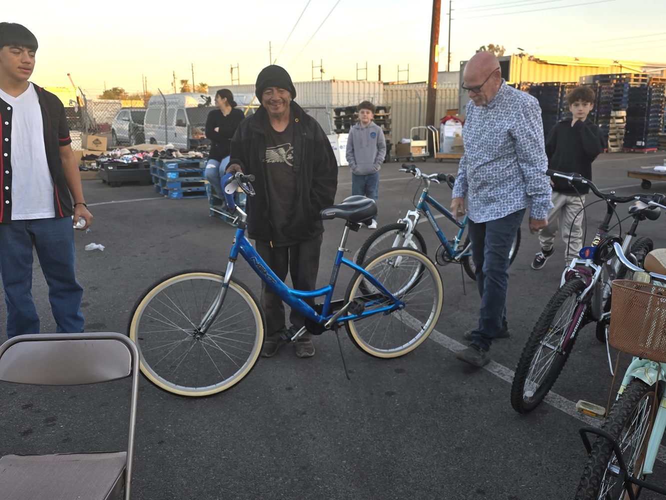 Bikes prepared for giveaway
