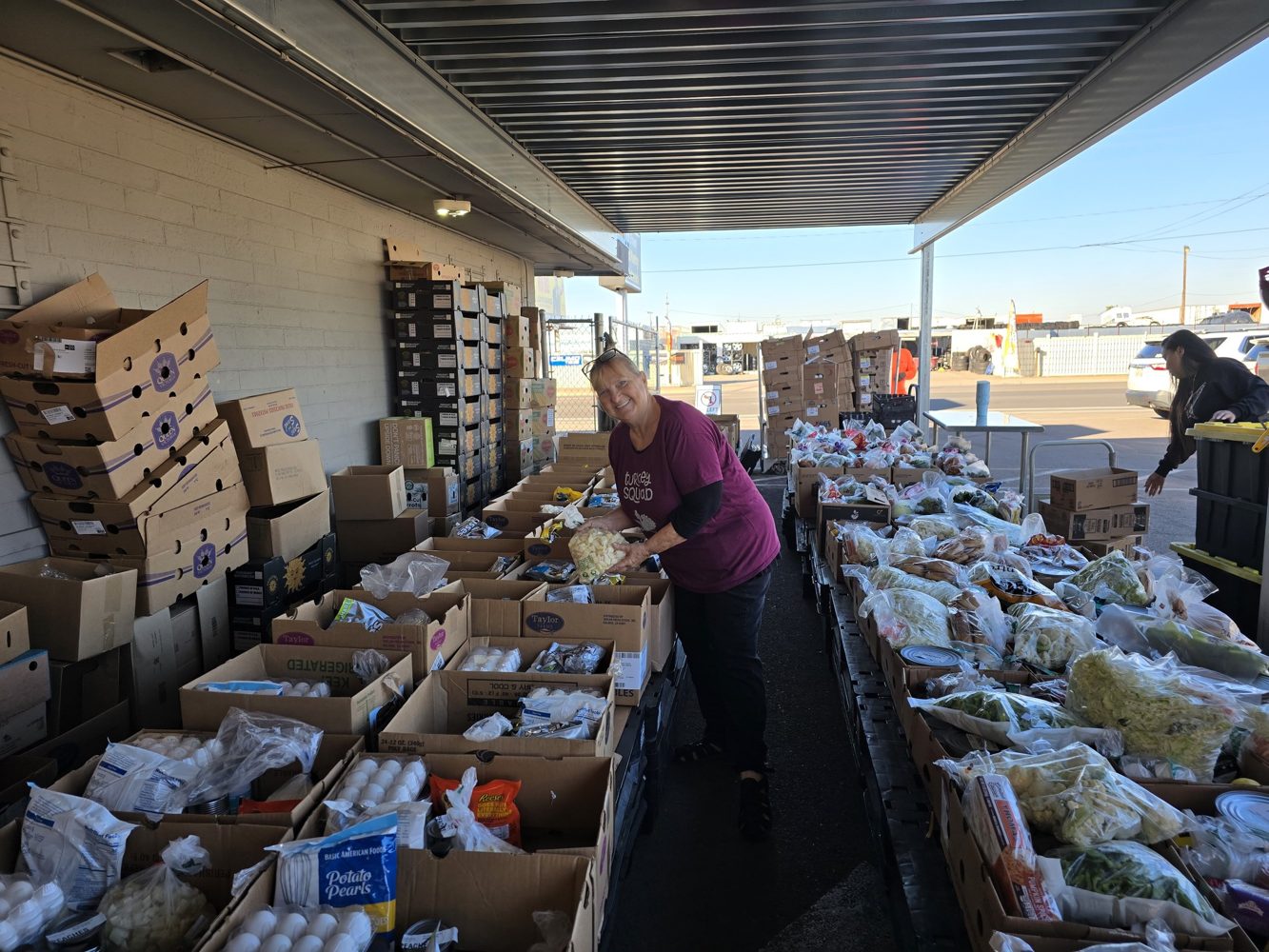 Thanksgiving food boxes prepared for families
