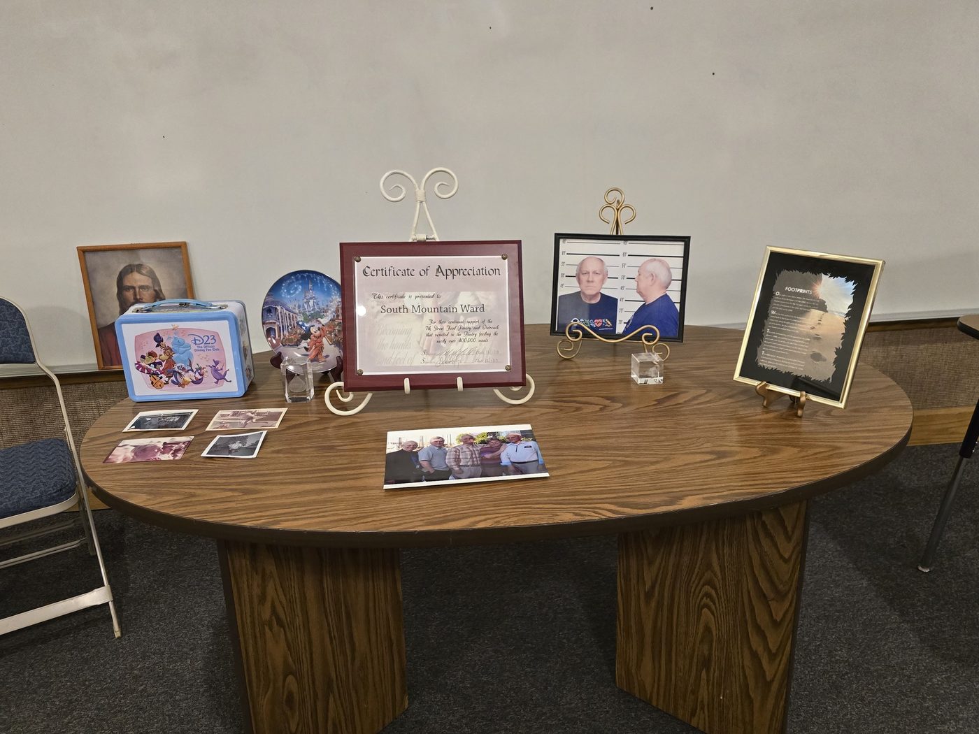 Memorial display honoring Brother Bill